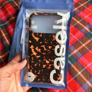 Tortoise Pattern Black & Orange Phone Case by Casely